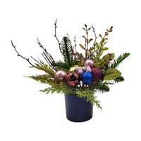 Artificial Greenery Floral Ornament Arrangement with Pot
