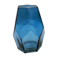 Hexagon Glass Decorative Vase