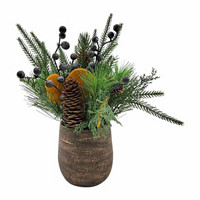Artificial Floral Bronze Pot Arrangement