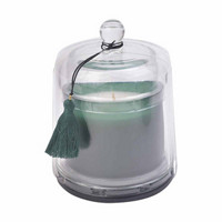 Cloche Glass Shape Decorative Candle, Green