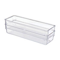 Clear Drawer Organizer, Long, 2 Pack