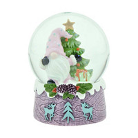 Decorative Christmas Gnome Waterglobe, 100 mm