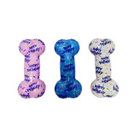 'Happy Birthday' Bone Shaped Thermoplastic Rubber Dog Toy,