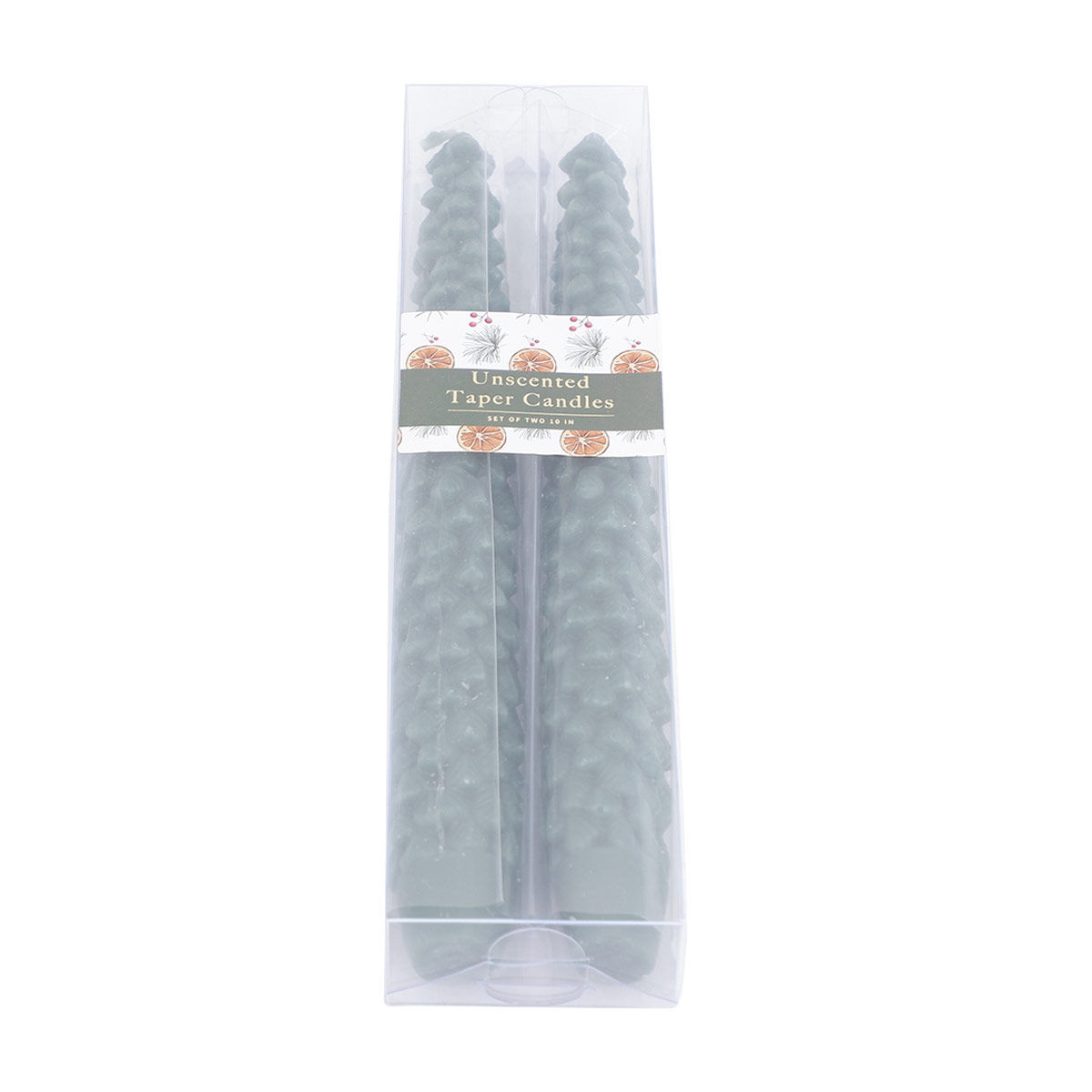 Tree Shaped Unscented Taper Candles, Pack of 2