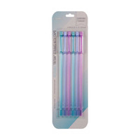 Evoke Reusable Tritan Straws with Silicone Cap, Solid Cool