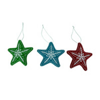 Soft Star Christmas Ornament, Assorted