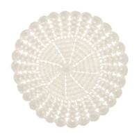 Ivory Crochet Round Placemat
