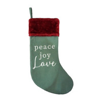 'Peace Joy Love' Printed Christmas Stocking, 16.5 x in 7 in
