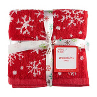 Holiday Style Washcloth, 12 x 12 Inches