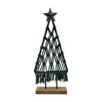 Christmas Macramé Tree Tabletop Decoration with Star Topper