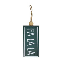 'Fa La La' Wooden Tag Christmas Ornament