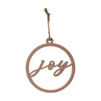 'Joy' Wooden Cutout Christmas Ornament