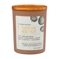 Wooden Wicked Bourbon Chestnut Fragranced Candle, 15 oz