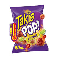 Takis Fuego Pop! Hot Chili Pepper & Lime Flavored Popcorn, 6.7 oz