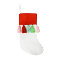 Decorative Christmas Stocking with Tassel, 16.5 x in 7 in