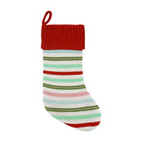 Christmas Stripes Stocking, 16.5 x in 7 in