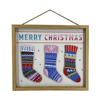 Christmas Stocking Wall Sign Décor