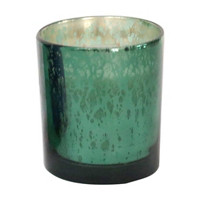 Mercury Glass Fragranced Green Candle, 10 oz