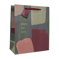 Christmas 'Peace Joy Love' Gift Bag, Large