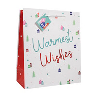 Christmas 'Warmest Wishes' Gift Bag, Large