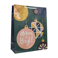 Christmas 'Merry & Bright' Gift Bag, Extra Large