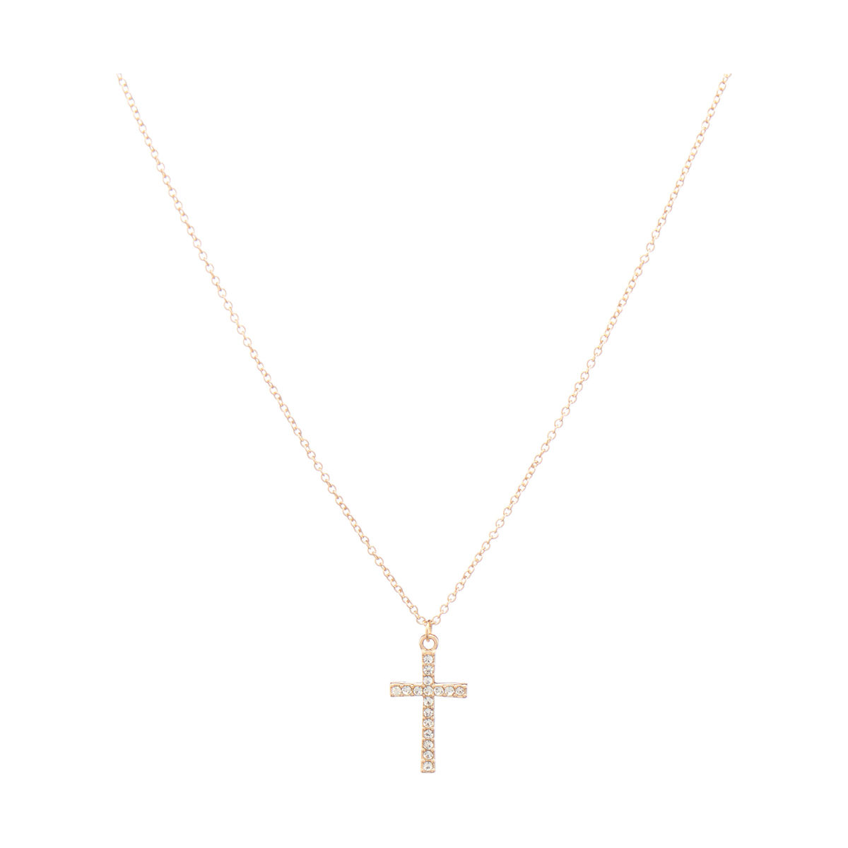 Rhinestones Cross Necklace