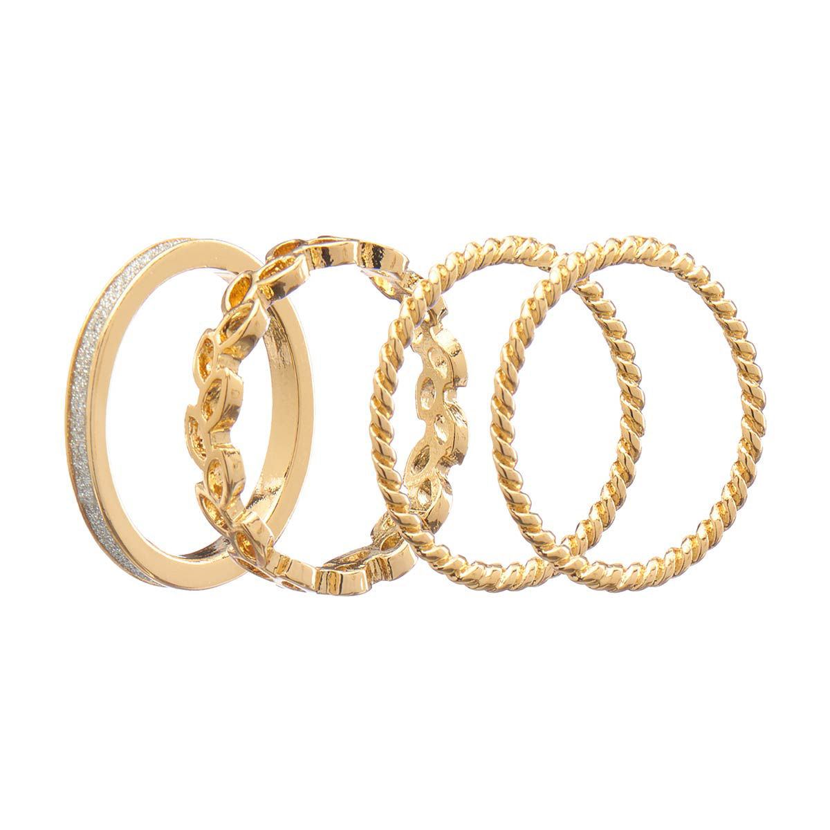 Goldtone Rings, 4 Pack