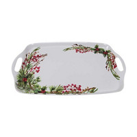 Decorative Printed Rectangular Serving Tray, 19 x 12 in