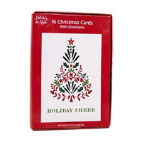 Holiday Style Christmas Greeting Cards with Envelopes, 16 Count