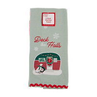 Holiday Style Christmas Camper Embroidered Kitchen Towels, Pack of 2