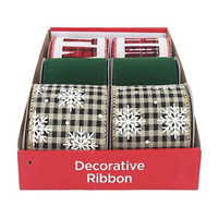 Holiday Style Decorative Ribbon, 2.5 in x in 9 ft