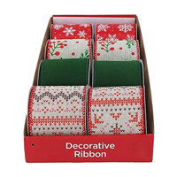 Holiday Style Decorative Ribbon, 2.5 in x in