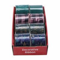 Holiday Style Decorative Ribbon, 2.5 in x 9 ft