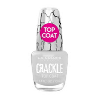 L.A. Colors Color Craze Top Coat Nail Polish, White Crackle, 0.44 fl oz