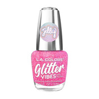 L.A. Colors Jelly Glitter Vibes Nail Polish, Glam,