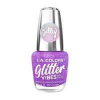 L.A. Colors Jelly Glitter Vibes Nail Polish, Cute, 0.44 fl oz