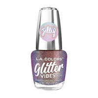 L.A. Colors Jelly Glitter Vibes Nail Polish, Queen,