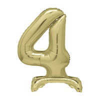 321 Party! Giant Foil Gold Number 4 Balloon