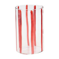 Red Stripes Hiball Glass, 413 ml