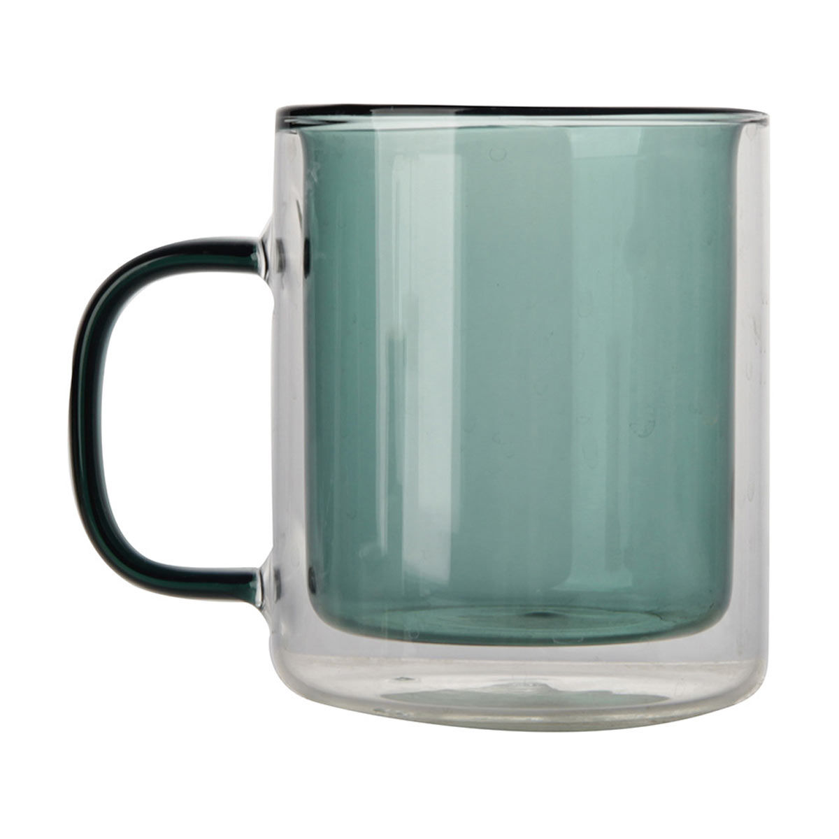 Decorative DoubleWalled Glass Mug