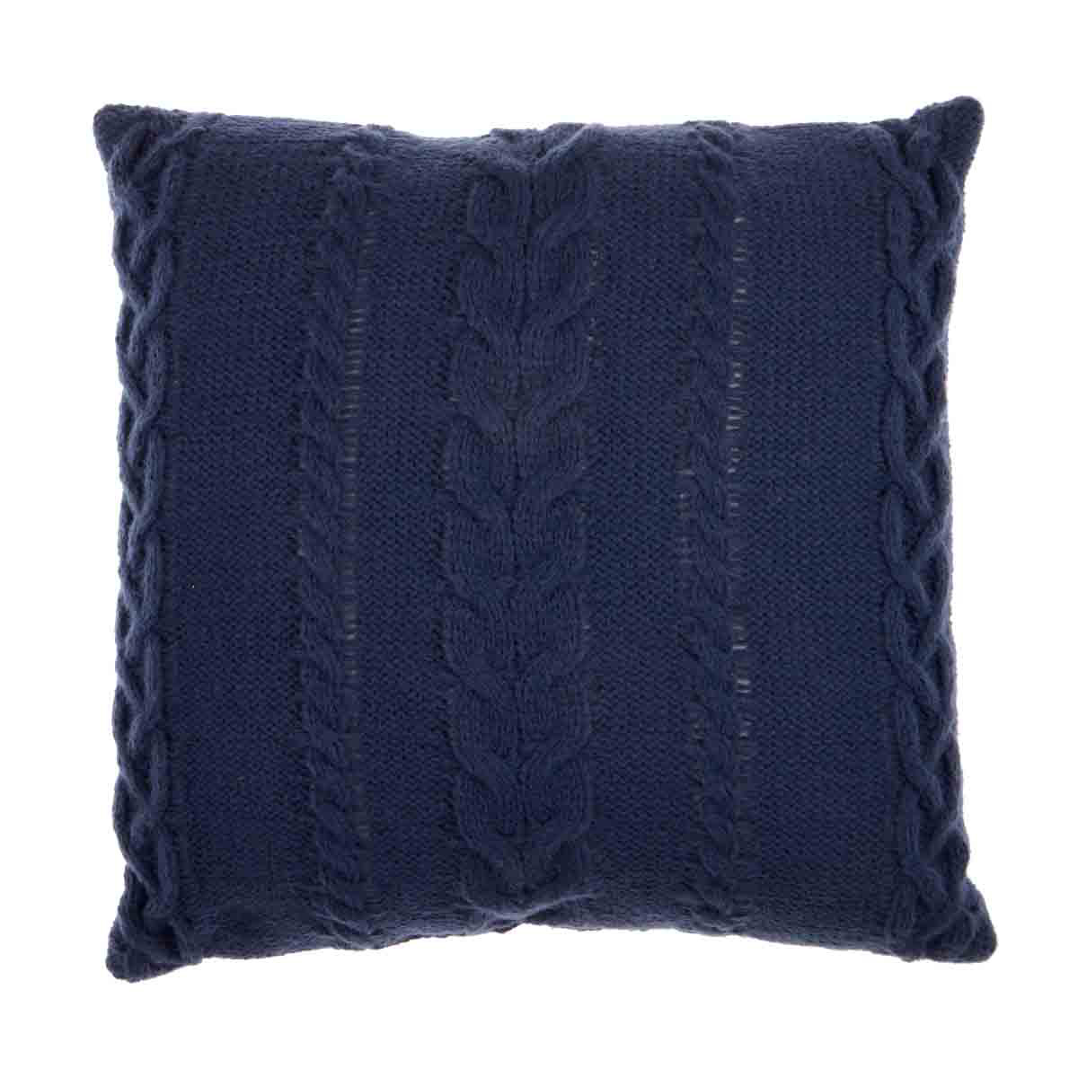 Blue best sale knit pillow