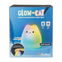 Brilliant Innovations Glow Cat Rainbow Squishable Night Light
