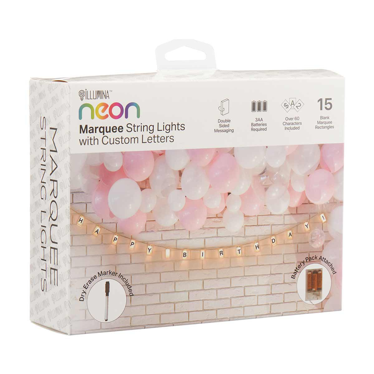 Illumina Neon Marquee String Lights with Custom Letters