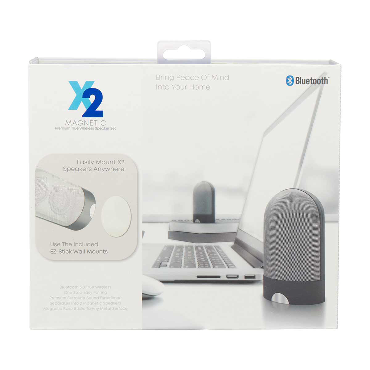 Pom X2 Magnetic Premium True Wireless Speaker Set, White
