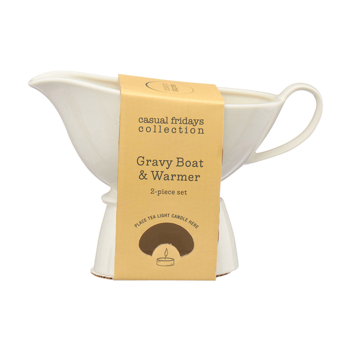 Casual Friday Collection Gravy Boat with Warmer