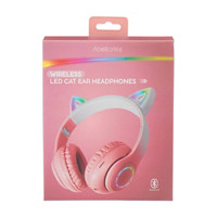 Acellories Wireless Cat Ears Bluetooth Headphones, Pink