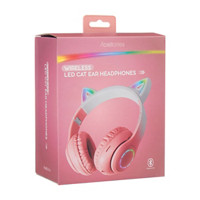 Acellories Wireless Cat Ears Bluetooth Headphones, Pink