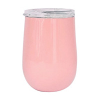 Double Wall Stainless Steel Wine Tumbler, Pink