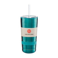 Double Wall Stainless Steel/Polystyrene Tumbler, Green