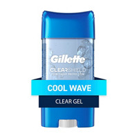 Gillette ClearShield Antiperspirant & Deodorant Clear Gel for Men, Cool Wave, 3.8 oz